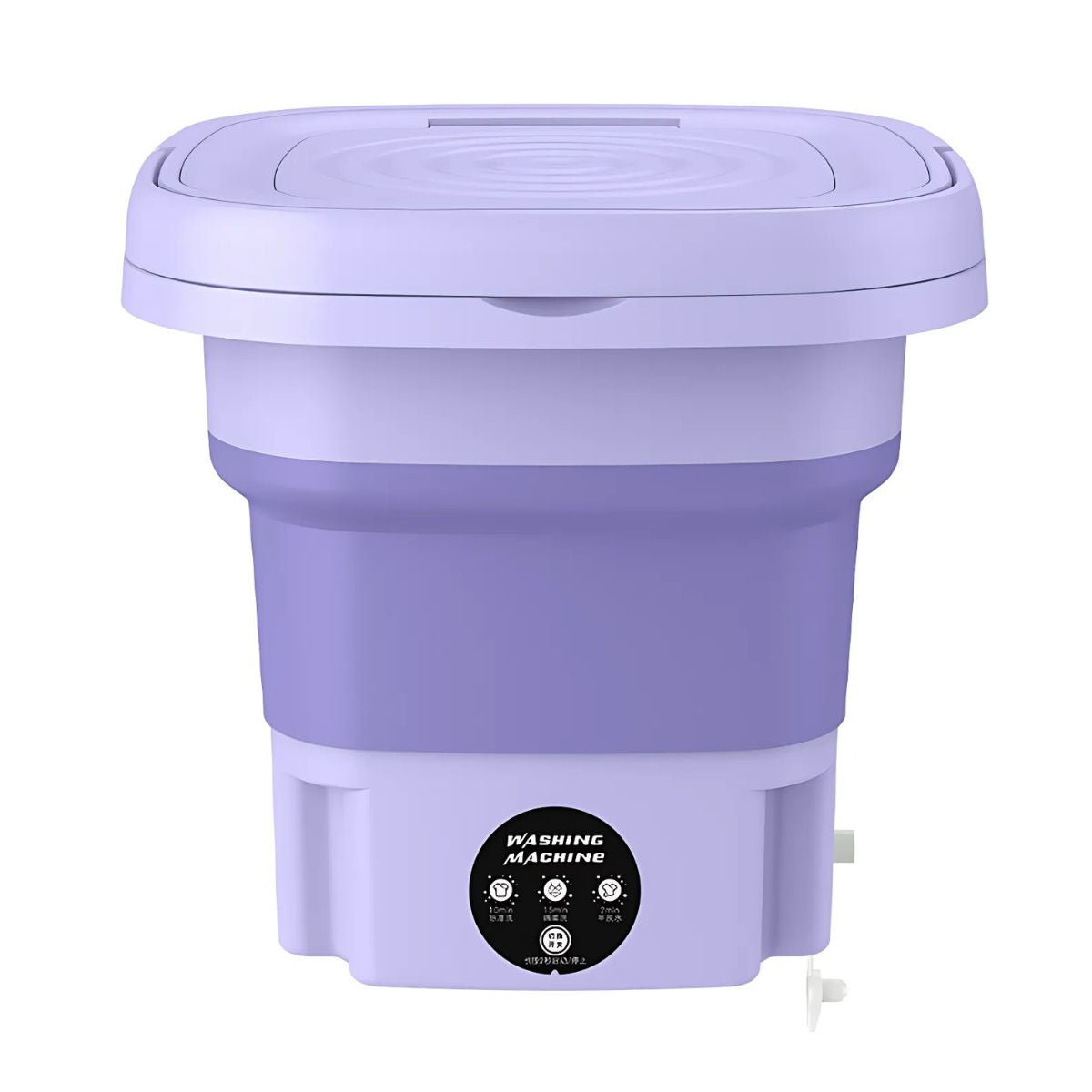 Lavadora Plegable Portátil Silenciosa. Mini Lavado semiautomático (8 litros). Color Purpura. Pequeña