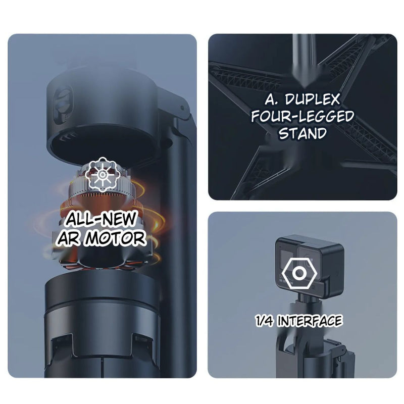 Trípode para teléfono con aro de Luz LED. Palo Selfie con luz a control remoto. Soporte de trípode de Viaje. Ideal para Blogger e Influencers.