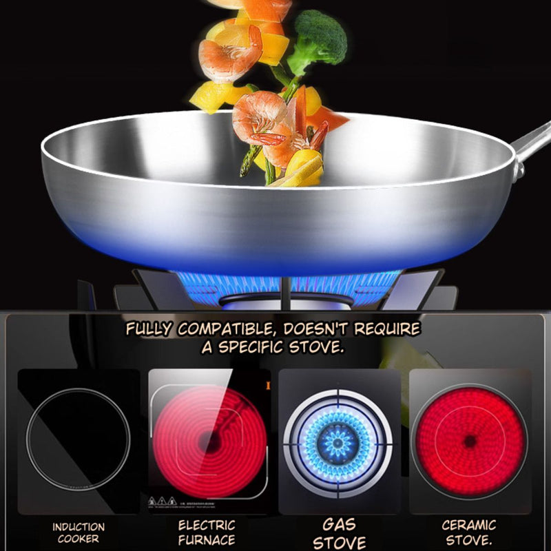 Sartén Antiadherente de Acero Inoxidable 9.4’’ (24cm).