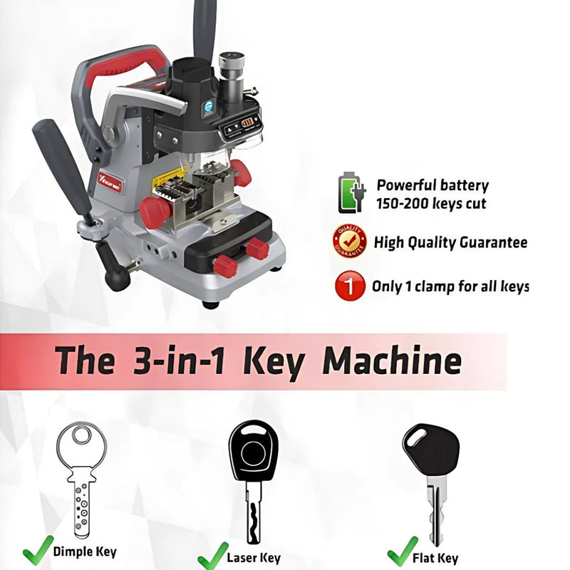 Maquina Duplicadora De Llaves Automática. Cortadora de Llaves de Precisión. 24V 120W