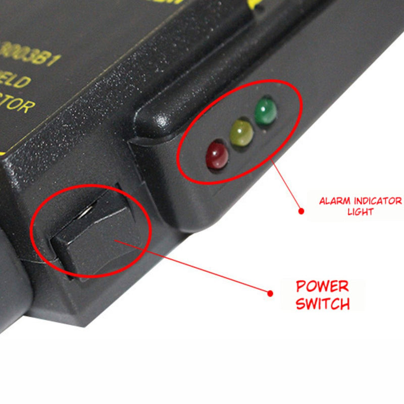 Garret Detector de Metales y Armas Portátil. Paletas de Cacheo Con Alerta de Sonido o Vibración. Ideal para Guardias de Seguridad.