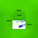 Adhesivo para colgar productos transparente de 40 x 50 mm. Pegatina para exhibidores. Pestaña colgante (1 und). etiquetas