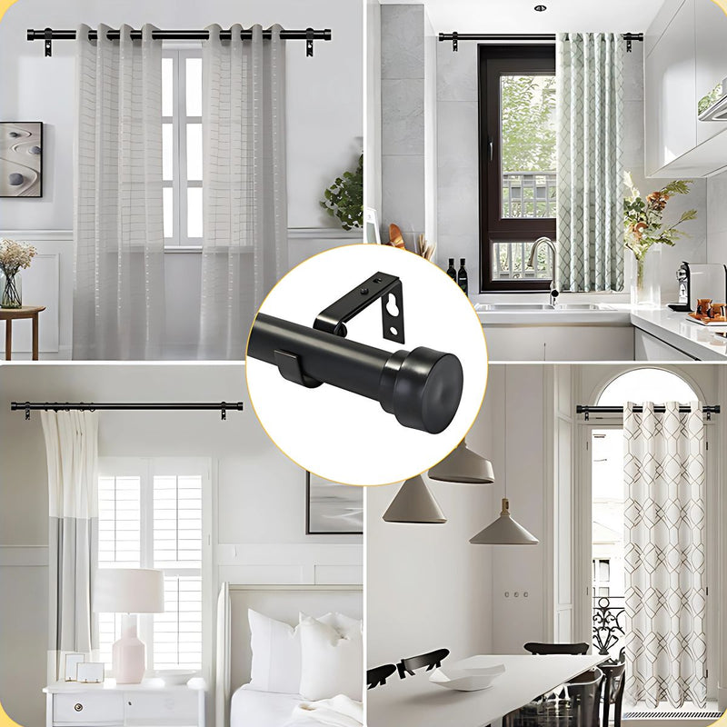Rieles para Cortinas Extensibles. Barras Cortineros Resistentes. Incluye accesorios.