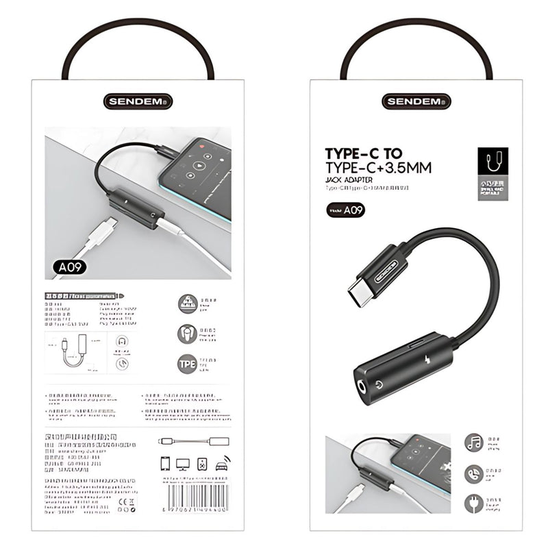 Adaptador Doble Lightning y Jack 3.5mm. Carga y Audio Simultáneos, Plug & Play. Cable ideal para Apple: Iphone & Ipad. 140mm.