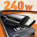 Cable USB-C A USB-C Longitud 2M. Ideal Smartphones, Tablets, Laptops. Carga Rápida.