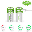 Baterías tipo C Recargable Con Carga USB-C, 1.5V 5000mWh. Con 1200 Ciclos De Vida. (1 Unidad)