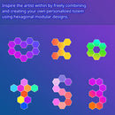 Luces LED paneles de pared Hexagonales Inteligentes. Iluminación Modular RGB con app y control remoto. (Pack de 12 piezas)