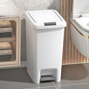 Basurero De Pedal 10L. Tinaco con Tapa Automática. Color Gris claro. Cesto De Residuos. Papelera.