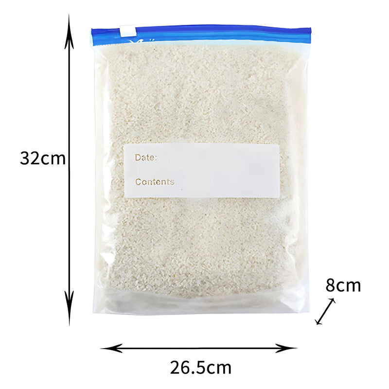 Bolsas De Plástico Tipo Ziploc. 26.5Cmx32cmx8cm Bolsita Con Cierre Para Almacenamiento. (Caja De 15 Unidades)