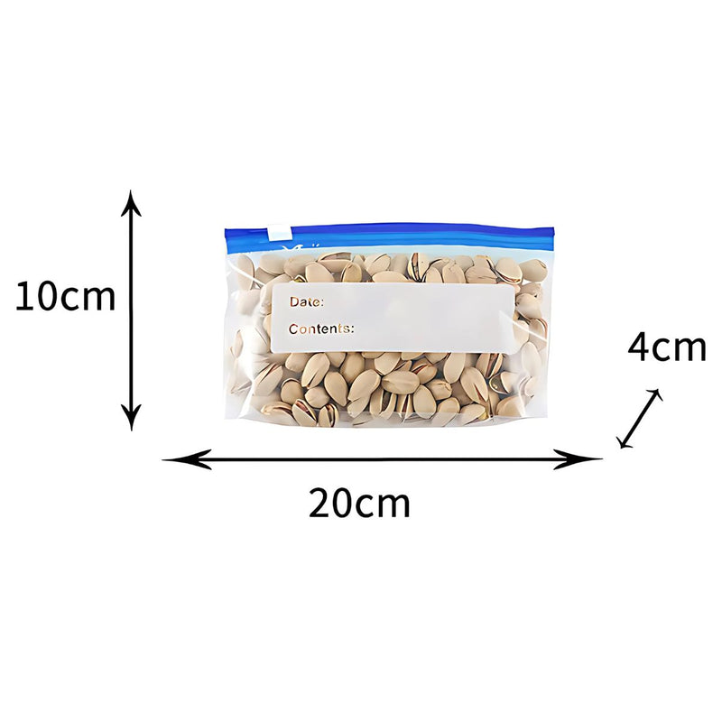 Bolsas De Plástico Tipo Ziploc. 10Cmx20cmx4cm Bolsita Con Cierre Para Almacenamiento. (Caja De 25 Unidades)