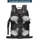 Mochila táctica militar de 45L. Backpack con sistema MOLLE. Bolso impermeable y resistente. Color negro camuflaje.