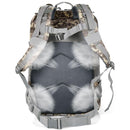 Mochila táctica militar de 45L. Backpack con sistema MOLLE. Bolso impermeable y resistente. Color camuflaje claro.