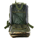 Mochila táctica militar de 45L. Backpack con sistema MOLLE. Bolso impermeable y resistente. Color camuflaje.