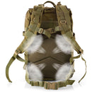 Mochila táctica militar de 45L. Backpack con sistema MOLLE. Bolso impermeable y resistente. Color Caqui.
