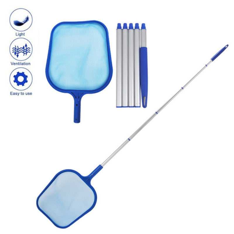 Red malla para Limpiar Piscinas con Mango Telescópico 1.6m. Recoge Hojas e Insectos, Fácil Montaje y Almacenaje.