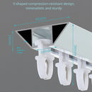 Riel para Cortinas Autoadhesivo para techo. Deslizamiento Suave. Color blanco. (Se vende por metro) piezas se pueden unir para tramos largos