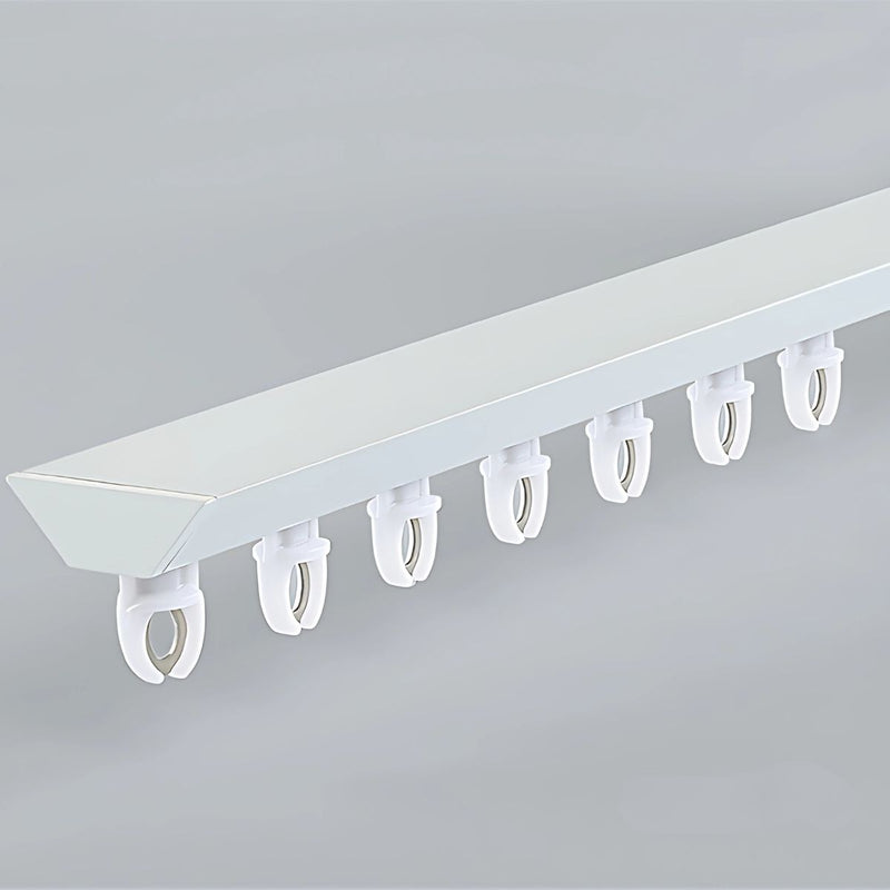 Riel para Cortinas Autoadhesivo para techo. Deslizamiento Suave. Color blanco. (Se vende por metro) piezas se pueden unir para tramos largos
