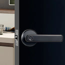 Cerradura Digital con huella dactilar y llave de respaldo. Cerrojo inteligente con manija.