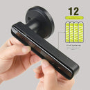 Cerradura Digital con huella dactilar y llave de respaldo. Cerrojo inteligente con manija.