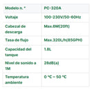 Bomba de drenaje Condensado Aire Acondicionado 370L/H, 126mm, 20W. Bomba de Agua para Aires Acondicionados y Sistemas de Refrigeración.