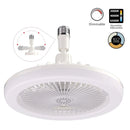 Lampara De Techo con Ventilador. Abanico LED Base E27 30W. Color Blanco. 3 velocidades. A control remoto. 110v