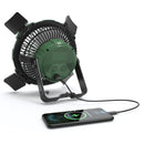 Ventilador con luces LED para camping. Abanico portátil para tiendas de acampar a control remoto. Inalámbrico.