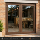 Perfil UPVC Hoja de Puerta Abatible apertura interna 60mm Serie UPView Carbone Espesor 2.5mm Largo 5.85m Color NEGRO Microtexturizado