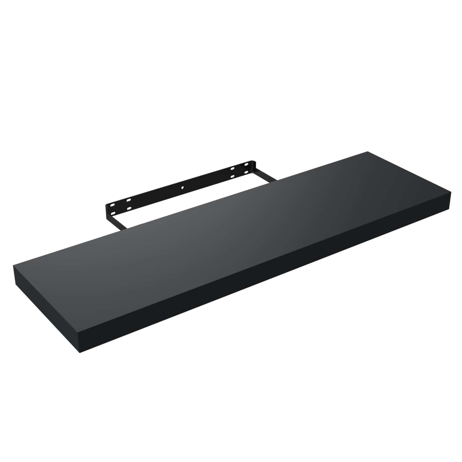 Repisas de pared 80 cm Largo x 23.5 cm Ancho x 38 mm Espesor (1 1/2") color Negro