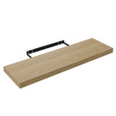 Repisas de pared 80 cm Largo x 23.5 cm Ancho x 38 mm Espesor (1 1/2") color Madera