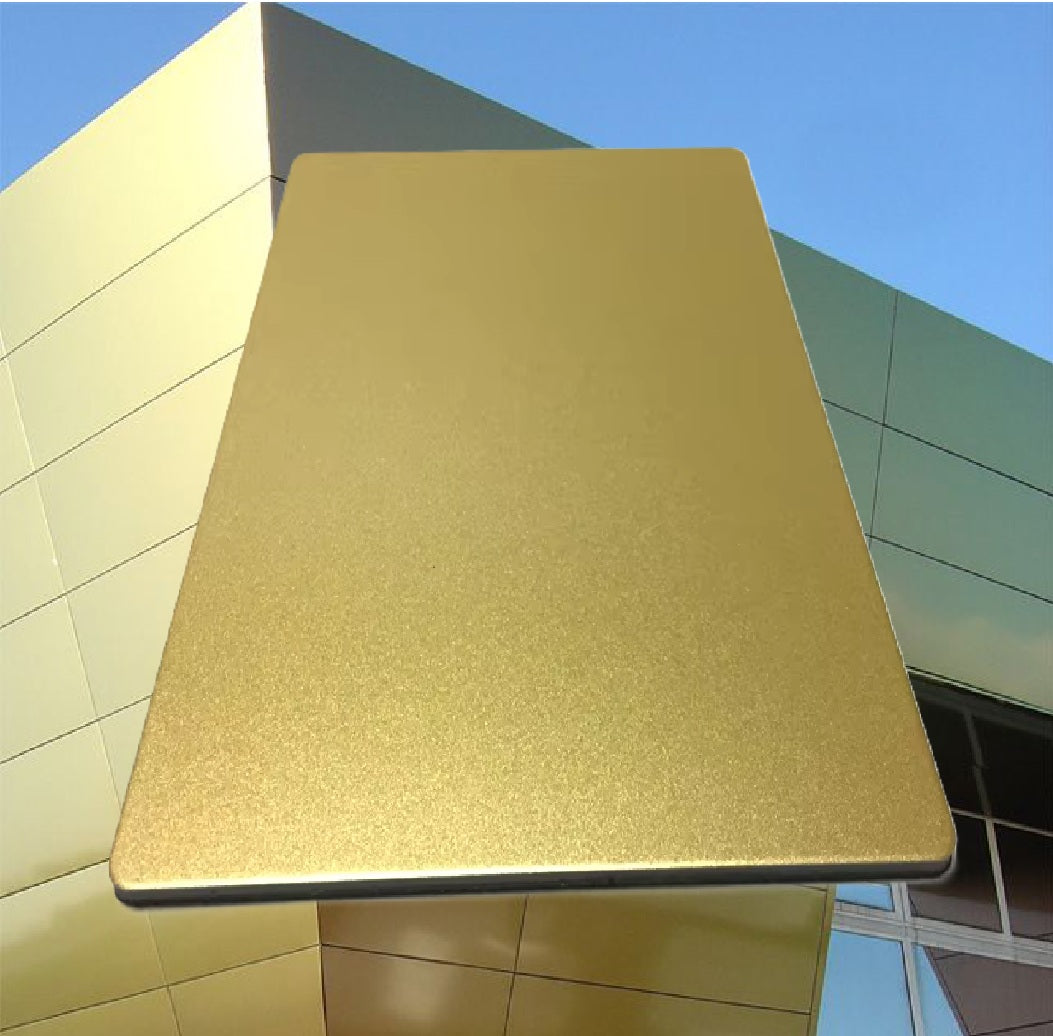 Lamina de aluminio compuesto Panel ACM Revestimiento de alta calidad color Dorado B018