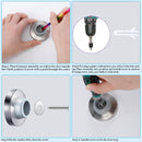 Tope Parador para puerta de acero inoxidable door stoper reten cuña goma pared Color Negro.