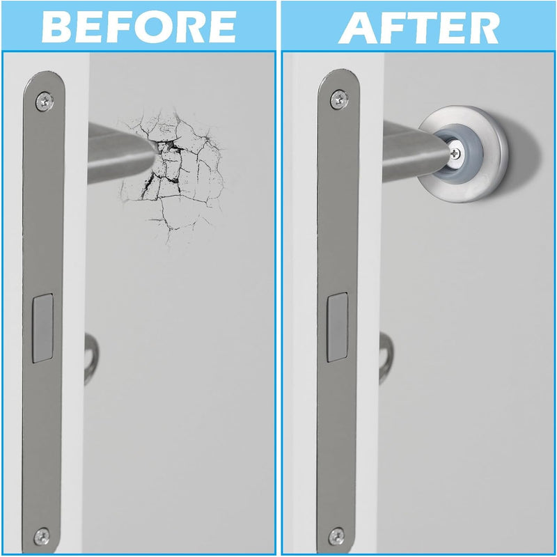 Tope Parador para puerta de acero inoxidable door stoper reten cuña goma pared Color Negro.