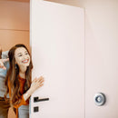 Tope Parador para puerta de acero inoxidable door stoper reten cuña goma pared Color Negro.