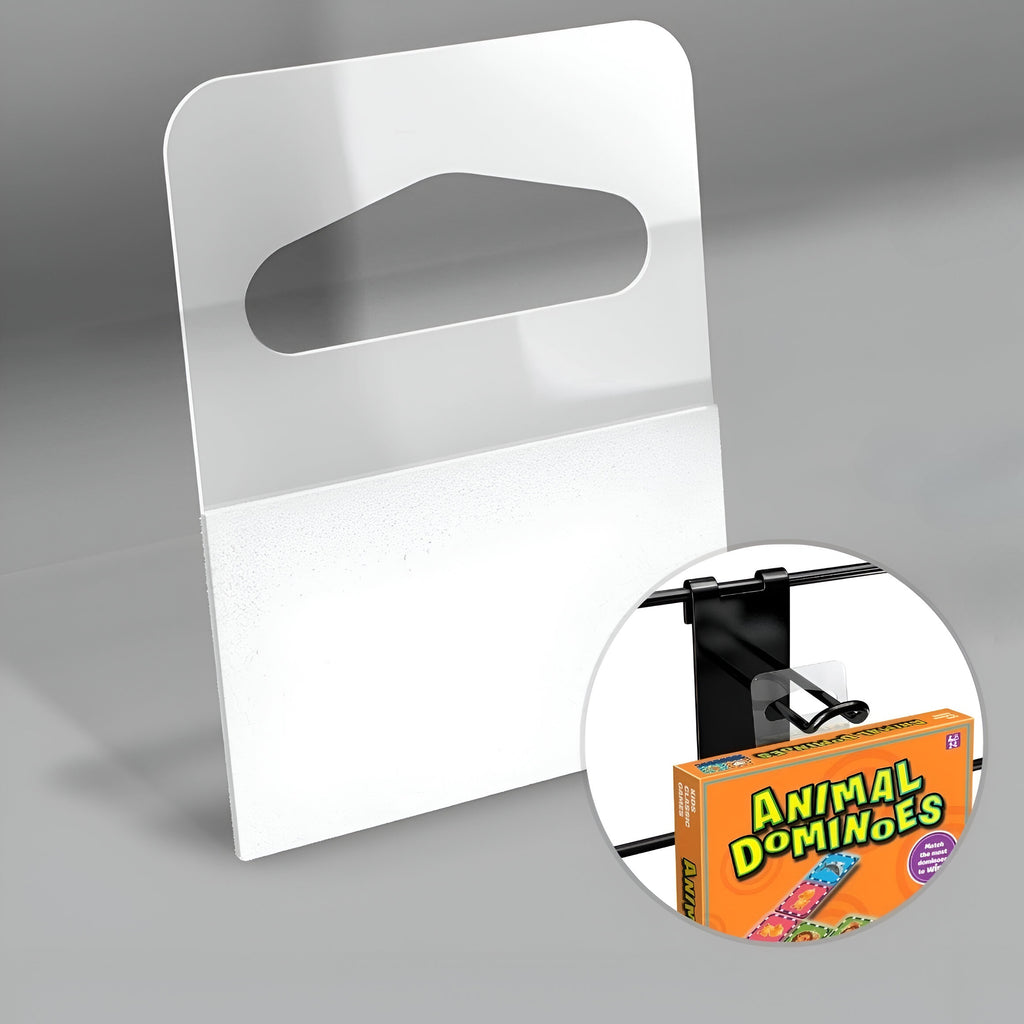 Adhesivo Para Colgar Productos Transparente De 1-1/4 X 1-5/8 Pulgadas.