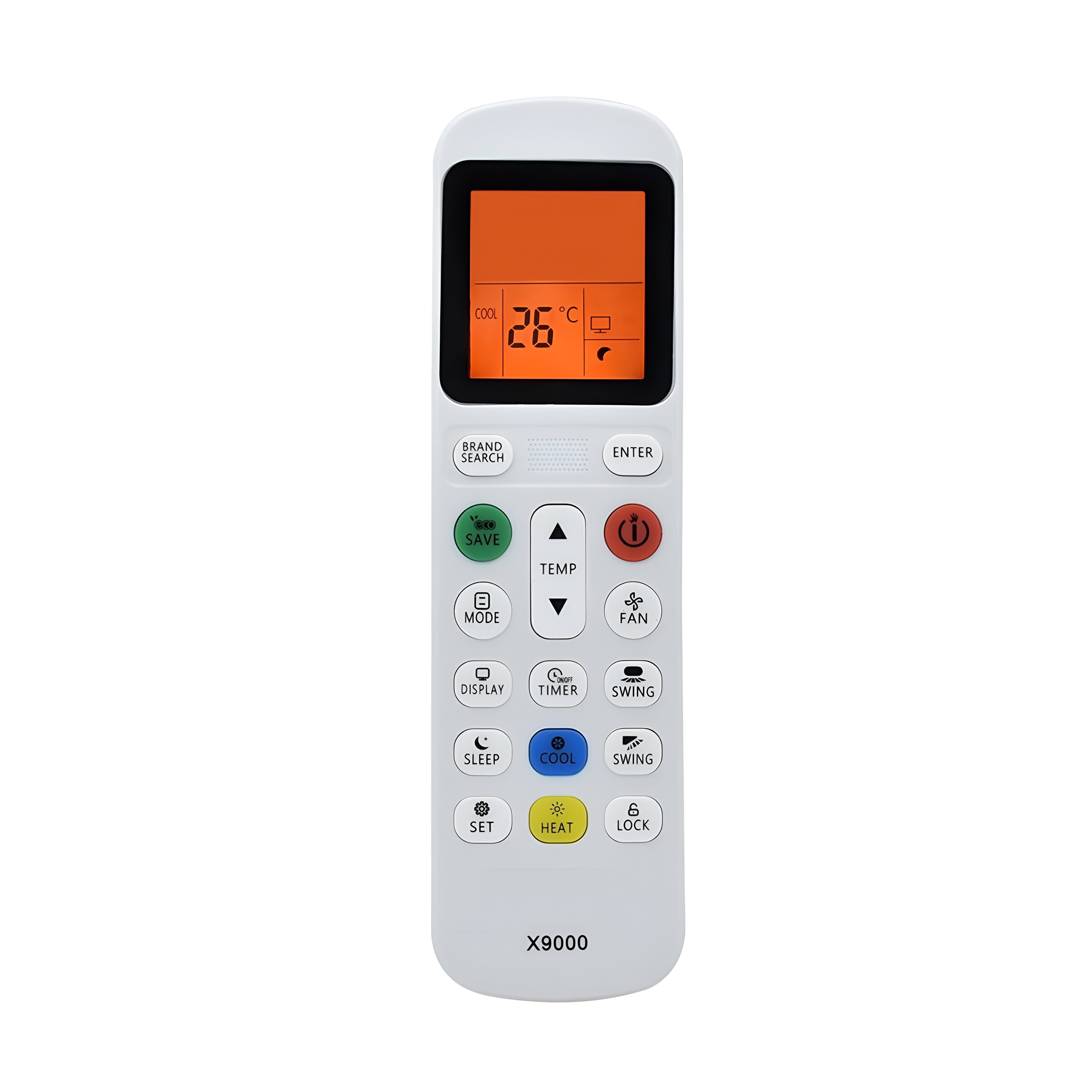 Control Remoto Universal pantalla con luz para Aire Acondicionado, genérico.