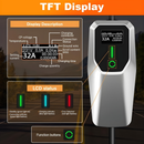 Cargador carros electricos EV nivel 2 y 1, 32 amp, 110V-240V, de 20 pies (conector tipo SAE J1772)