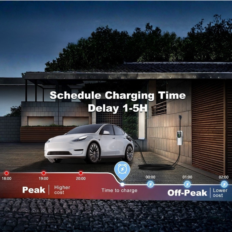 Cargador carros electricos EV nivel 2 y 1, 32 amp, 110V-240V, de 20 pies (conector tipo SAE J1772)