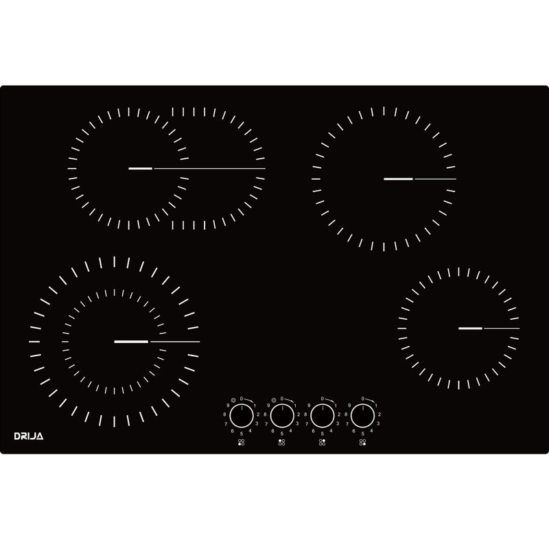 Estufa empotrable eléctrica Bari 76. Color negro