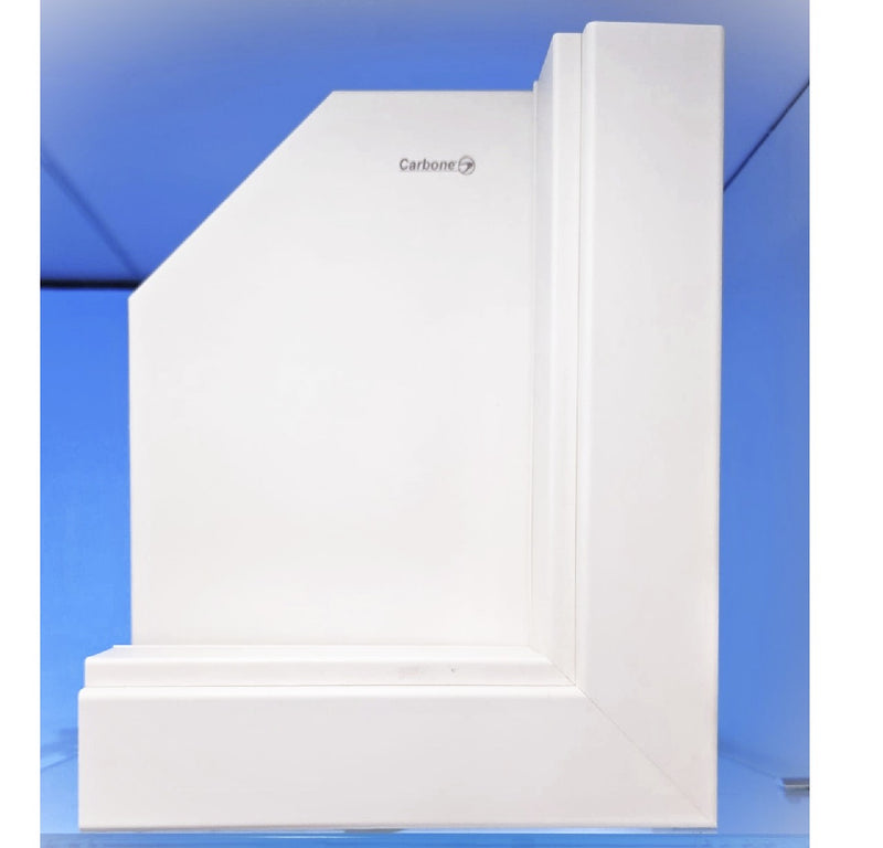 Esquina muestra de exhibición puerta WPC color BLANCA 280X350MM