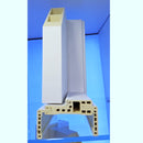 Esquina muestra de exhibición puerta WPC color BLANCA 280X350MM