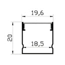Perfil de Aluminio para Cinta LED Kit 2 m. Accesorio diseñado para montar y proteger tiras de luces LED