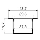 Perfil de Aluminio para Cinta LED Kit 2 m. Accesorio diseñado para montar y proteger tiras de luces LED para espacios con mayor iluminación