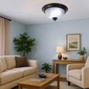 Lámpara de Techo Plafón Color Negro 2XE27 90-305V diámetro 280mm