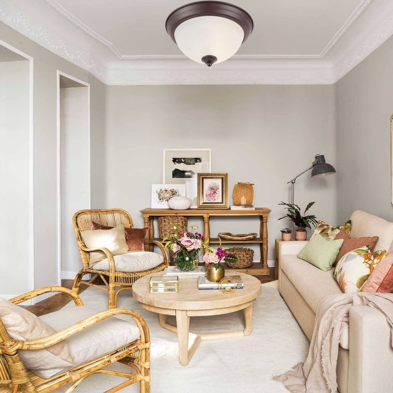 Lámpara de Techo Plafón Color Cafe 2XE27 90-305V diámetro 280mm