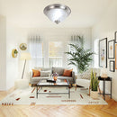 Lámpara de Techo Plafón Color Nickel Satinado 2XE27 90-305V diámetro 280mm