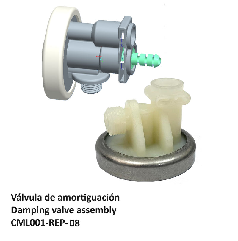 Repuesto, Válvula de amortiguación, Damping valve assembly, para maquina de café CML001