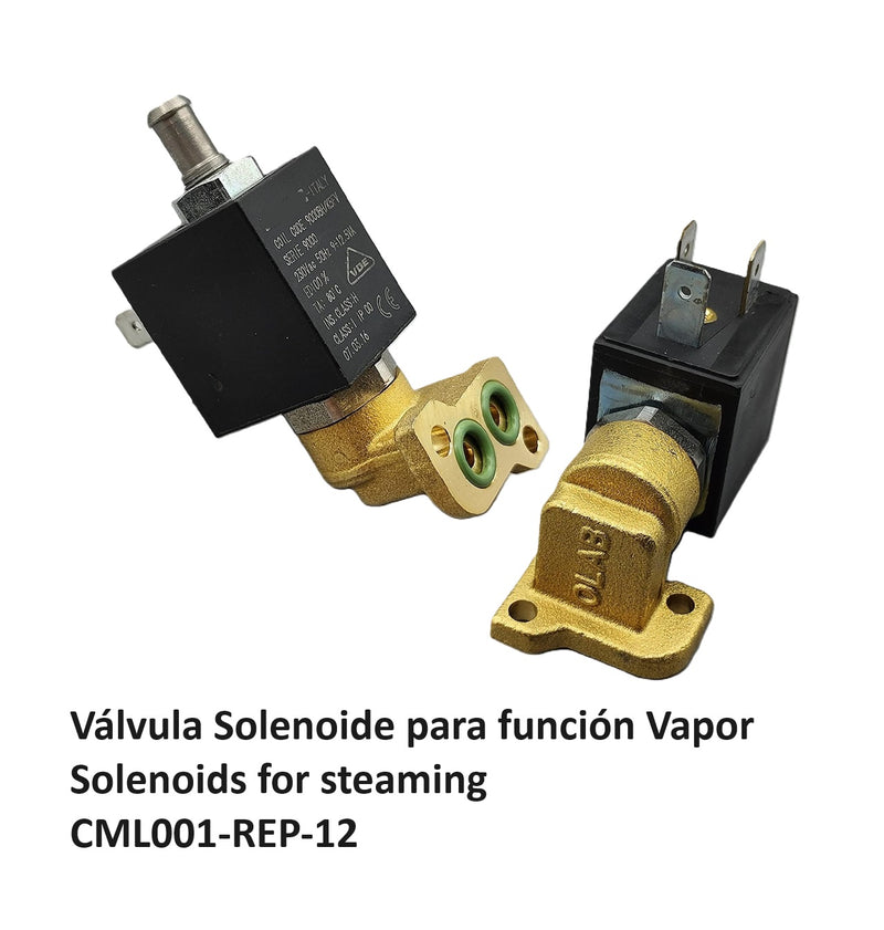 Repuesto, Solenoide para función Vapor, Solenoids for steaming, para maquina de café CML001