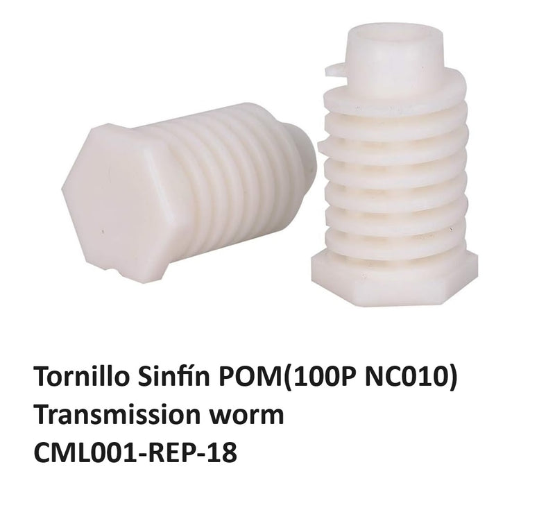 Repuesto, Tornillo Sinfín POM, transmission worm, para maquina de café CML001