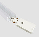 Conector de alimentacion de energia para Riel Track sistema colgante color blanco