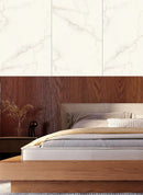 Panel Decorativo WPC Bambú 1.22 m x 2.80 m x 5 mm  Blanco Carrara Crema